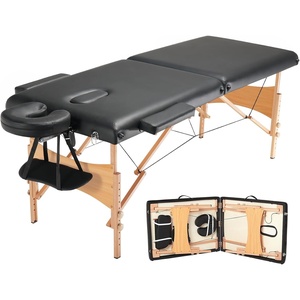 VEVOR Portable Massage Table 28″ W, 2 Folding Lightweight Massage Table, 8-Level Height Adjustable Salon Tattoo Bed, Spa Table with Headrest, Armrests, Hand Pallet & Carrying Bag, 600LBS(28inch-600lbs)