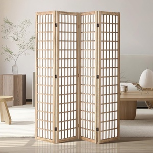 VEVOR Room Divider, 6 Panel Japanese Room Divider, Folding Privacy Screen Indoor, Portable Partition Dividers and Decoration Screens, for Room Separation, Home, Office, Restaurant & Bedroom (Black)(Natural)