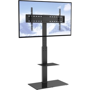 VEVOR Universal TV Mount for 32-55 inch TVs, Height Adjustable Swivel Stand with Tempered Glass Base for Bedroom, Living Room(32-85inch)