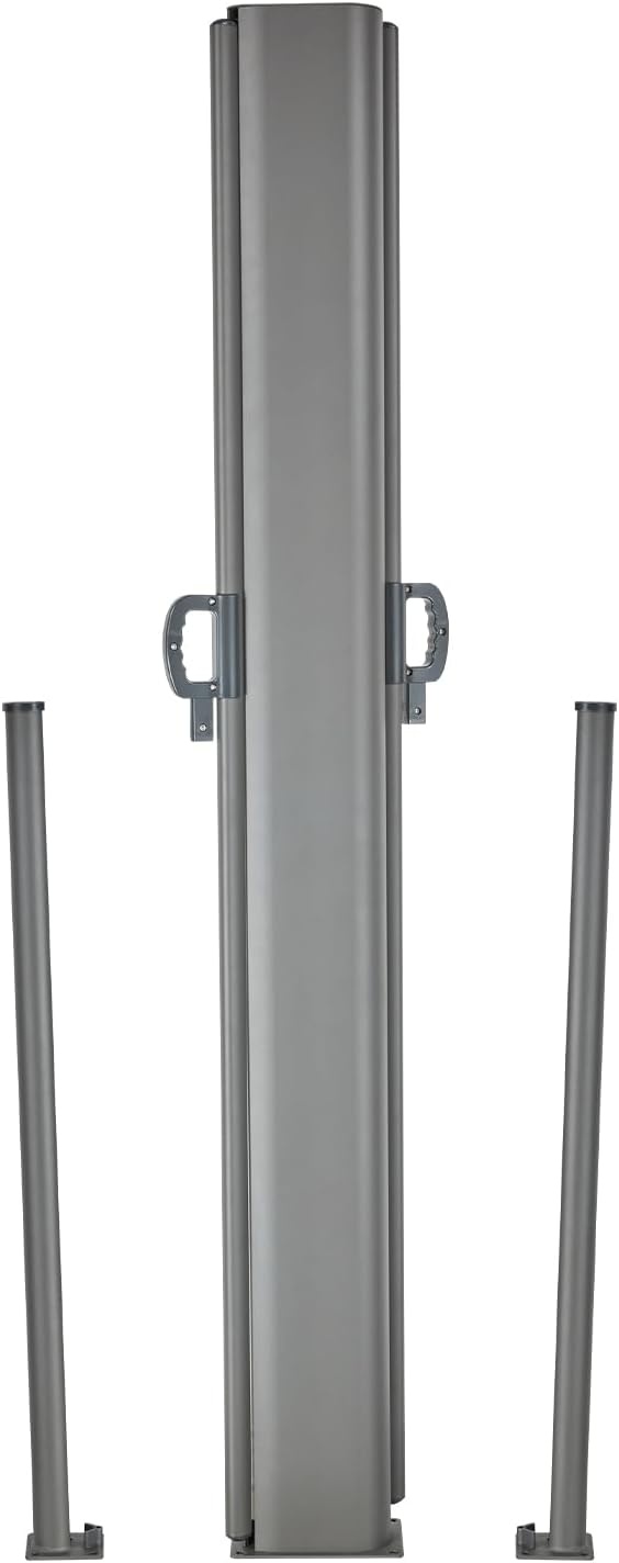 image:imageVEVOR Retractable Side Awning UV 50 236 x 63 Double Retractable Patio Screen Waterproof 280 g Thicken Retractable Room Divider Black for Privacy Garden Outdoor Patio and Terrace BeigeBlack
