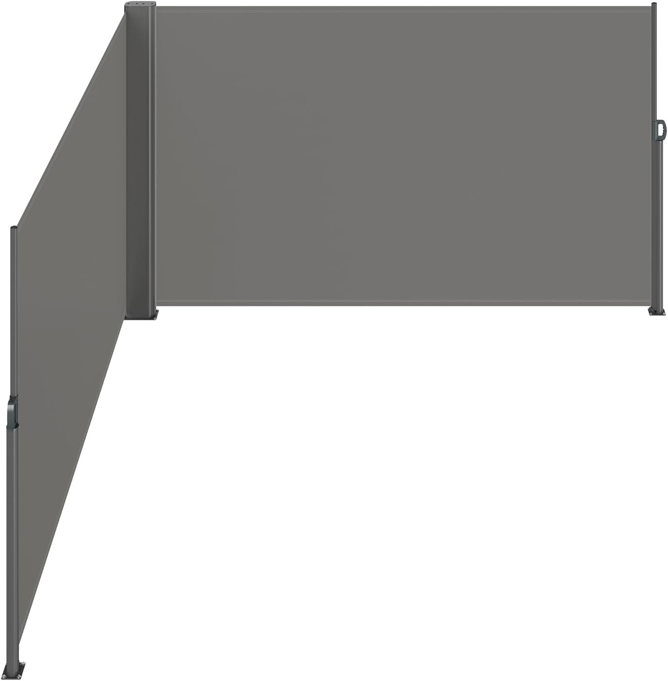 image:imageVEVOR Retractable Side Awning UV 50 236 x 63 Double Retractable Patio Screen Waterproof 280 g Thicken Retractable Room Divider Black for Privacy Garden Outdoor Patio and Terrace BeigeGray
