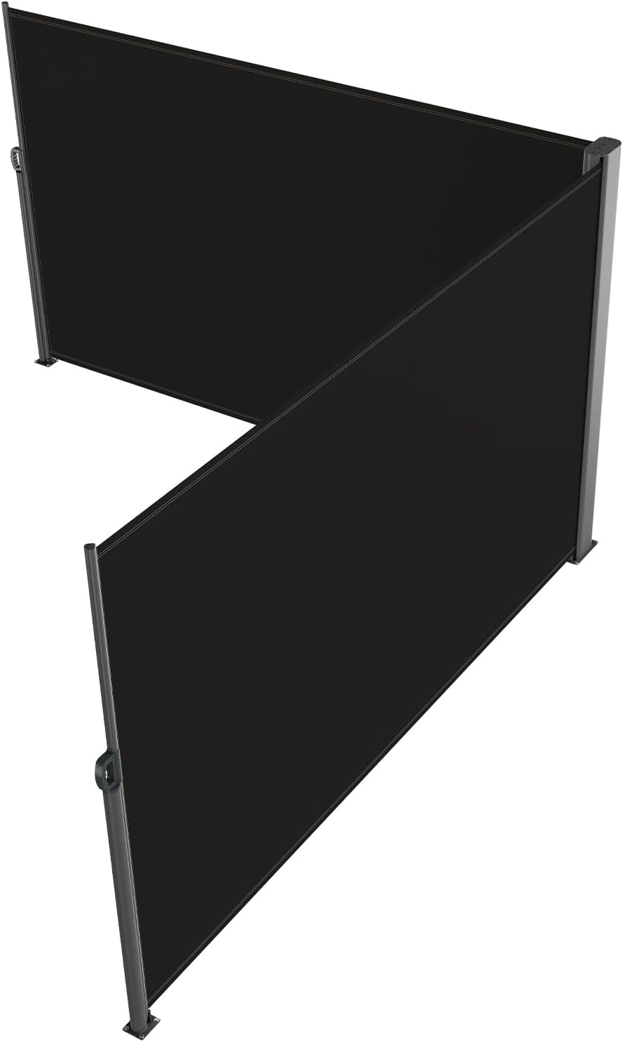 image:imageVEVOR Retractable Side Awning UV 50 236 x 63 Double Retractable Patio Screen Waterproof 280 g Thicken Retractable Room Divider Black for Privacy Garden Outdoor Patio and Terrace BeigeBlack