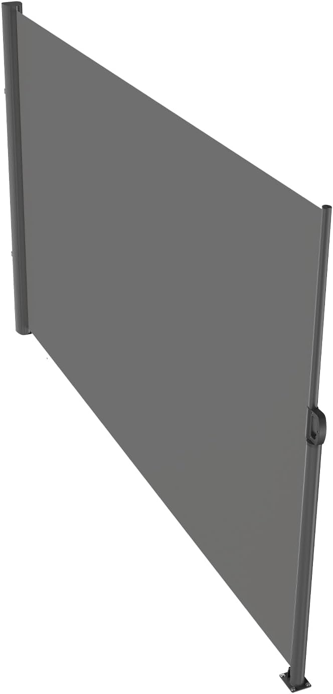image:imageVEVOR Retractable Side Awning UV 50 236 x 63 Double Retractable Patio Screen Waterproof 280 g Thicken Retractable Room Divider Black for Privacy Garden Outdoor Patio and Terrace BeigeGray