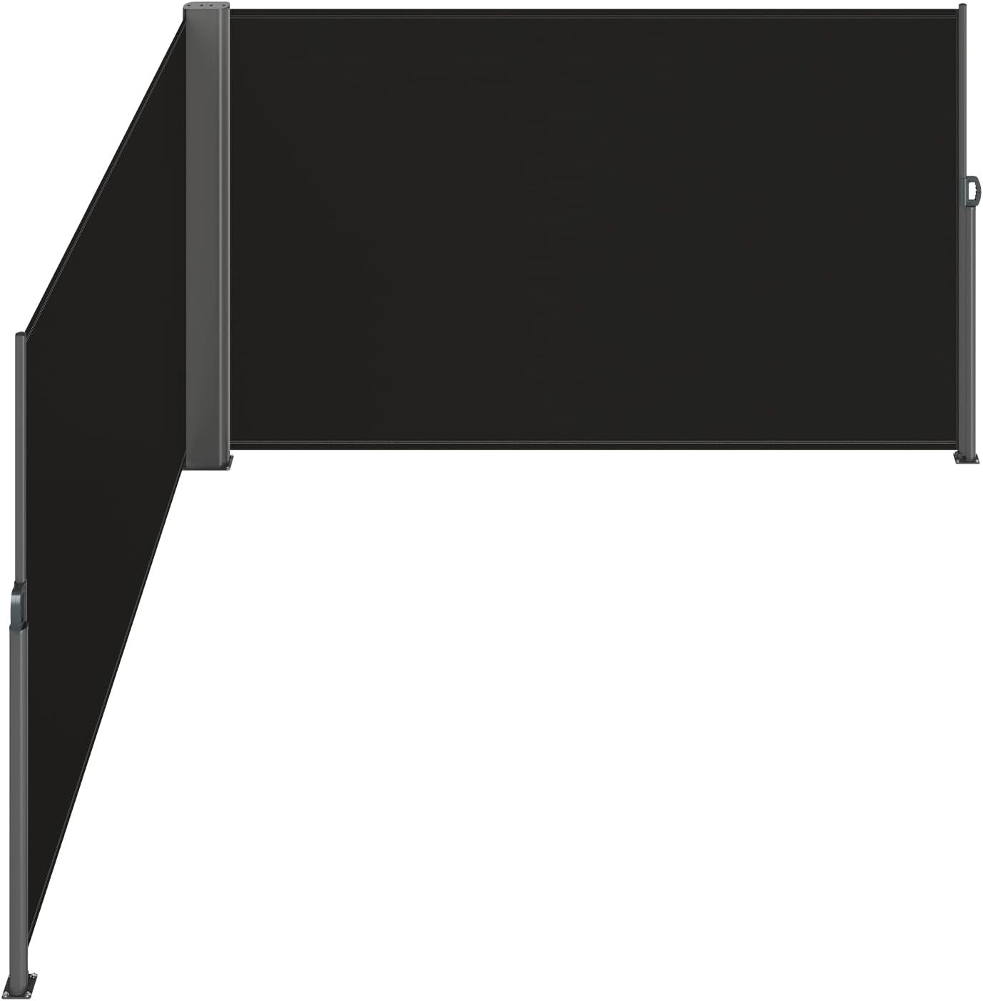 image:imageVEVOR Retractable Side Awning UV 50 236 x 63 Double Retractable Patio Screen Waterproof 280 g Thicken Retractable Room Divider Black for Privacy Garden Outdoor Patio and Terrace BeigeBlack