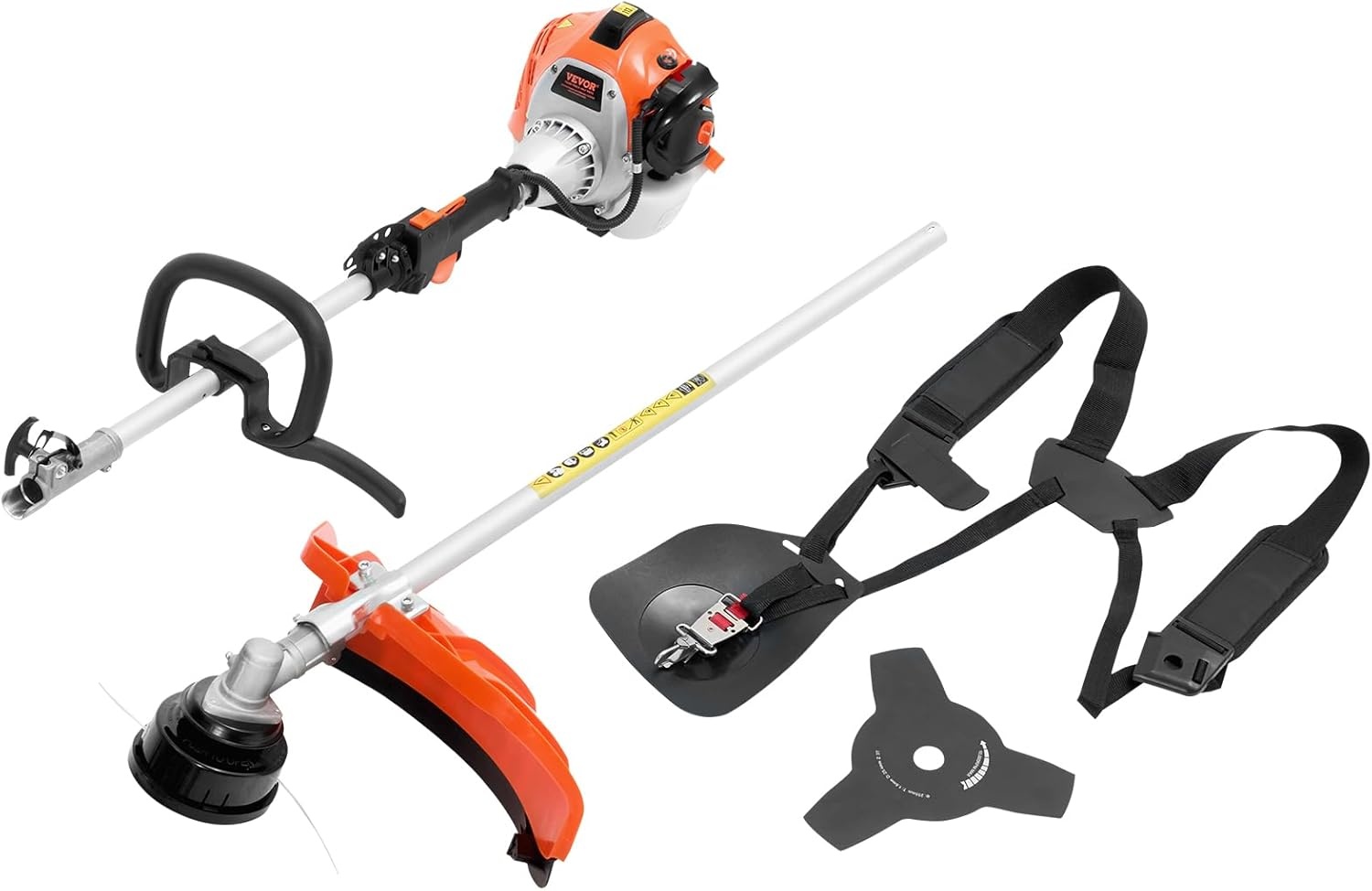 image:imageVEVOR String Trimmer 252CC 2Stroke Gas Powered Weed Wacker 169 Cordless Grass Trimmer MultiFunctional Lawn Edger with Shoulder Strap amp 3T Blade Weed Eater for Quick Grass Cleaning