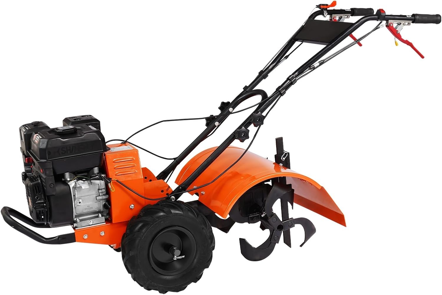 image:imageVEVOR Tiller Cultivator 212CC 4Stroke Garden Cultivator Tiller with 4 Steel Adjustable Rear Tines for Lawn Garden and Field Soil Cultivation212CC 4Stroke
