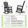 VEVOR Porch Rocker, HIPS Outdoor Rocking Chair, High Back Patio Rocking Chair with Smooth Armrests, Supports up to 400 lbs, for Garden, Balcony, Porch, Black(1PC Rocking Chair)