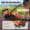 VEVOR Tiller Cultivator, 212CC 4-Stroke Garden Cultivator, Tiller with 4 Steel Adjustable Rear Tines for Lawn, Garden and Field Soil Cultivation(212CC 4-Stroke)