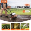 VEVOR Tiller Cultivator, 212CC 4-Stroke Garden Cultivator, Tiller with 4 Steel Adjustable Rear Tines for Lawn, Garden and Field Soil Cultivation(43CC 2-Stroke)