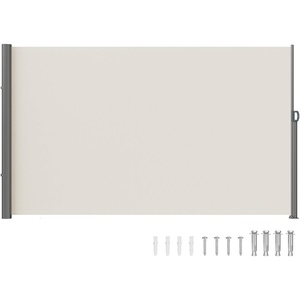 VEVOR Retractable Side Awning, UV 50 236″ x 63″ Double Retractable Patio Screen Waterproof, 280 g Thicken Retractable Room Divider Black for Privacy, Garden, Outdoor, Patio and Terrace, Beige(Beige)