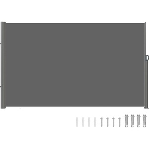 VEVOR Retractable Side Awning, UV 50 236″ x 63″ Double Retractable Patio Screen Waterproof, 280 g Thicken Retractable Room Divider Black for Privacy, Garden, Outdoor, Patio and Terrace, Beige(Gray)