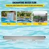 VEVOR Pool Fountain Stainless Steel Pool Waterfall Spillway with Pipe Connector Rectangular Garden Outdoor (59.1″)(59in)