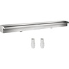 VEVOR Pool Fountain Stainless Steel Pool Waterfall Spillway with Pipe Connector Rectangular Garden Outdoor (59.1″)(59in)