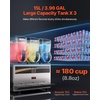 VEVOR Commercial Margarita Machine, 15Lx3 Triple Tank Slushie Machine, 180 Cups Stainless Steel Margarita Smoothie Frozen Drink Maker, Slushy Maker for Home Party Restaurants Cafe Bars