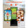 VEVOR 55 Inch Digital Signage Display, Touchscreen Digital Kiosk, Indoor Floor Standing Kiosk Display, 4K UHD LCD Screen, 2GB RAM & 32GB ROM, with WiFi/USB Input, Commercial Advertising Display