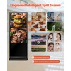 VEVOR 55 Inch Digital Signage Display, Touchscreen Digital Kiosk, Indoor Floor Standing Kiosk Display, 4K UHD LCD Screen, 2GB RAM & 32GB ROM, with WiFi/USB Input, Commercial Advertising Display