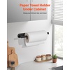 VEVOR Paper Towel Holder Under Cabinet, Stainless Steel Paper Towel Holders, Self Adhesive or Drilling Papers Towels Holder Wall Mount for Kitchen, Bathroom, Pantry(Under Cabinet)