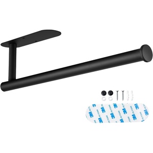 VEVOR Paper Towel Holder Under Cabinet, Stainless Steel Paper Towel Holders, Self Adhesive or Drilling Papers Towels Holder Wall Mount for Kitchen, Bathroom, Pantry(Under Cabinet)