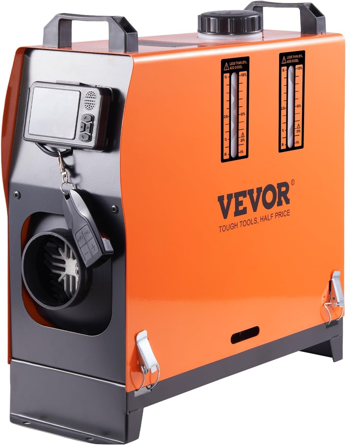 image:imageVEVOR 8KW Diesel Air Heater Muffler Diesel Heater 12V 8000W Diesel Parking Heater Remote Control Remote Control with LCD Switch for Car Bus Trucks MotorHome and BoatsOrange