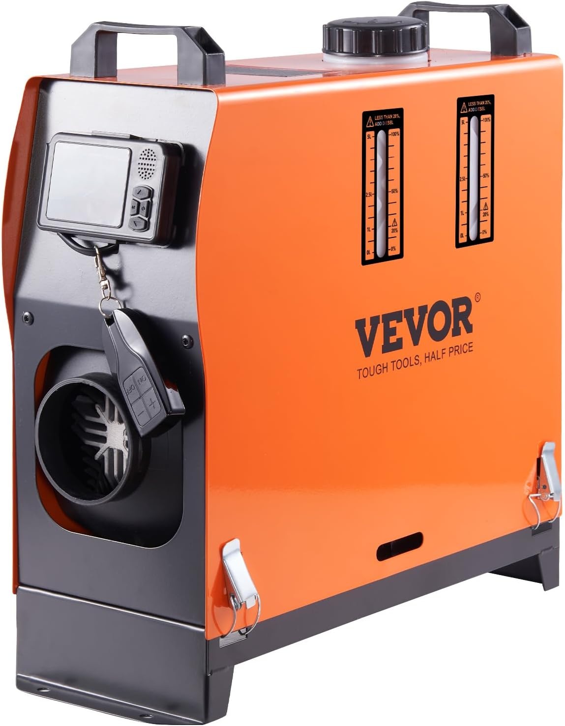 image:imageVEVOR 8KW Diesel Air Heater Muffler Diesel Heater 12V 8000W Diesel Parking Heater Remote Control Remote Control with LCD Switch for Car Bus Trucks MotorHome and BoatsOrange