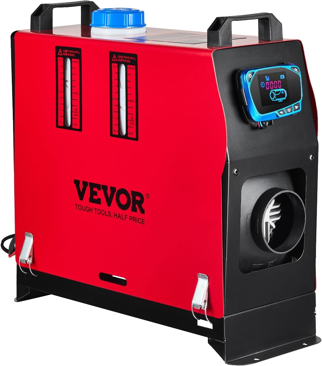 image:imageVEVOR 8KW Diesel Air Heater Muffler Diesel Heater 12V 8000W Diesel Parking Heater Remote Control Remote Control with LCD Switch for Car Bus Trucks MotorHome and BoatsBlackRed