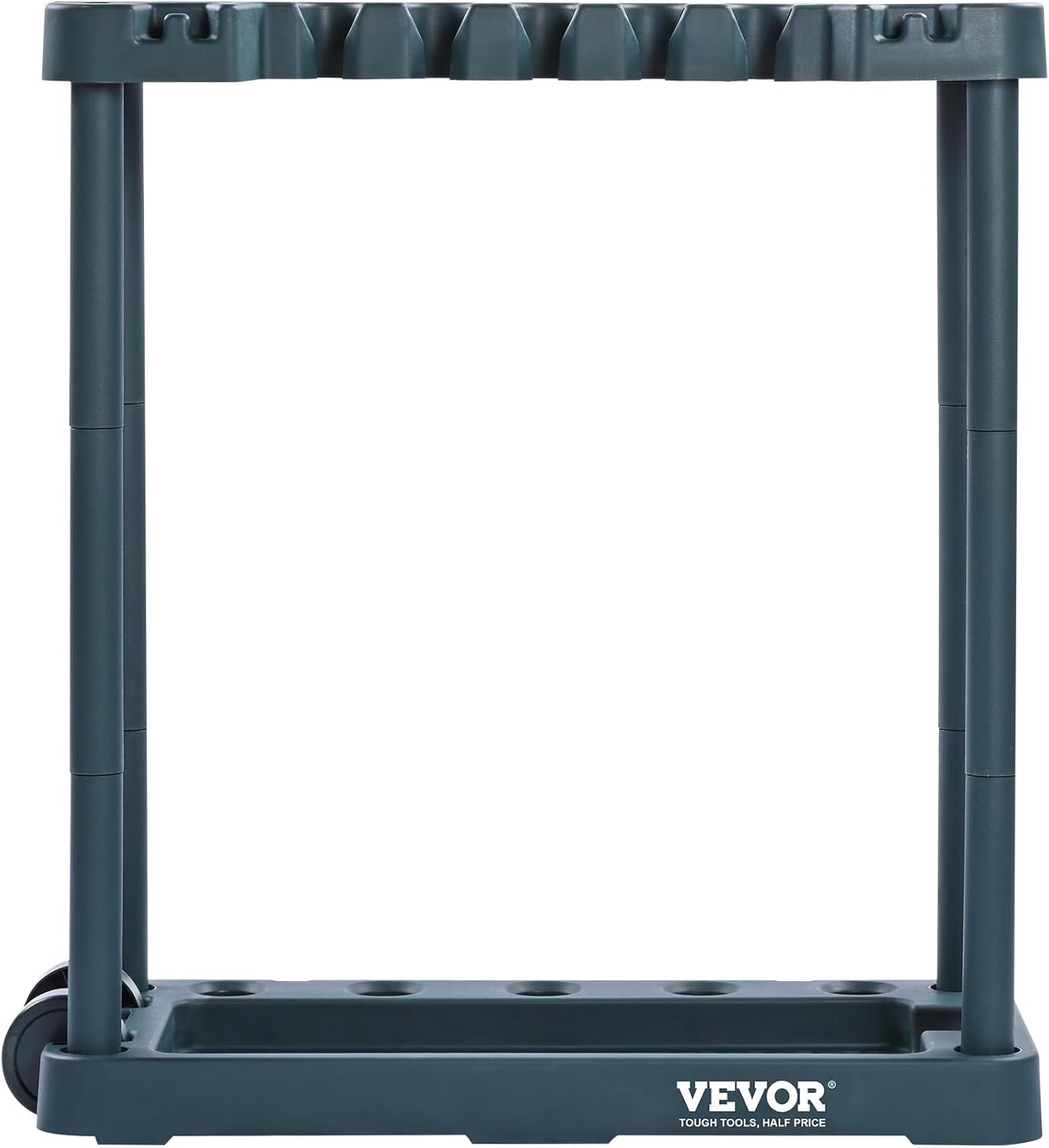 image:imageVEVOR Garden Tool Organizer 10 Slots Yard Tool Tower Rack for Garage Organization and Storage Hold LongHandled ToolRakeBroomShovel PP Garden Tool Stand Holder Organizer for Yard Shed Outdoor