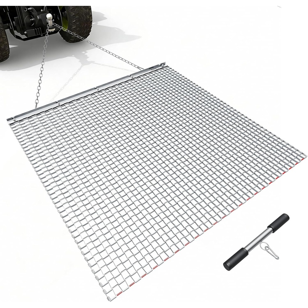 image:imageVEVOR Baseball Field Drag Mat Field Drag Yard Drag for ATVs UTVs Tractors Durable Galvanized Steel Mesh Drag Mat with Towing Chain for Gravel Driveway Ruts Farm Field Leveling4803 x 4803 x 039
