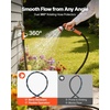 VEVOR Garden Hose, 75 ft 5/8″ Heavy Duty 4-Layer Rubber Water Hose, 150PSI Working & 600PSI Burst, Flexible & Non-kink Outdoor Waterhose with 3/4″ Fitting, Lightweight Hoses for Gardening Cleaning(150 ft)