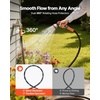 VEVOR Garden Hose, 75 ft 5/8″ Heavy Duty 4-Layer Rubber Water Hose, 150PSI Working & 600PSI Burst, Flexible & Non-kink Outdoor Waterhose with 3/4″ Fitting, Lightweight Hoses for Gardening Cleaning(200 ft with 10-Pattern Nozzle)