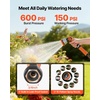 VEVOR Garden Hose, 75 ft 5/8″ Heavy Duty 4-Layer Rubber Water Hose, 150PSI Working & 600PSI Burst, Flexible & Non-kink Outdoor Waterhose with 3/4″ Fitting, Lightweight Hoses for Gardening Cleaning(200 ft with 10-Pattern Nozzle)