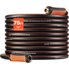 VEVOR Garden Hose, 75 ft 5/8″ Heavy Duty 4-Layer Rubber Water Hose, 150PSI Working & 600PSI Burst, Flexible & Non-kink Outdoor Waterhose with 3/4″ Fitting, Lightweight Hoses for Gardening Cleaning(75 ft)
